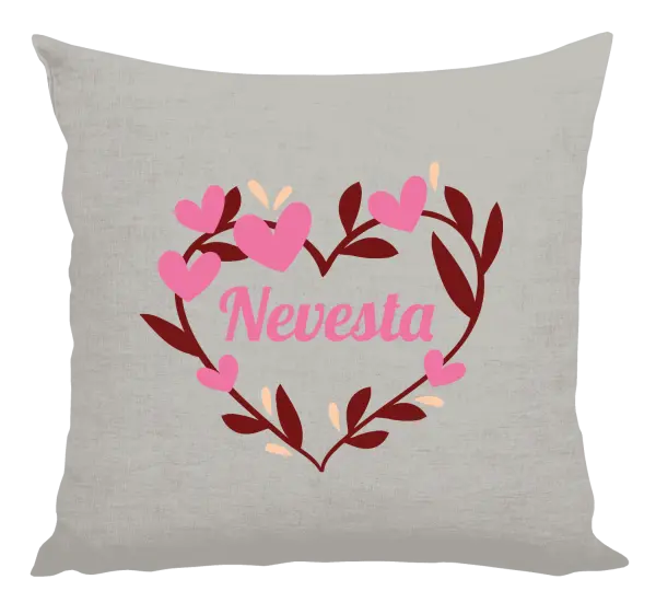 Vankúš Nevesta - so srdiečkami