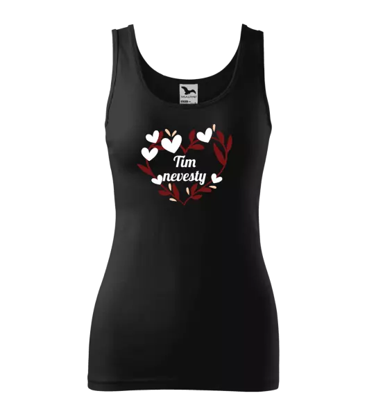 Dámske tielko Tím nevesty - so srdiečkami