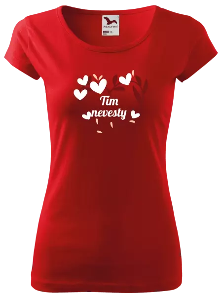 Dámske tričko Tím nevesty - so srdiečkami