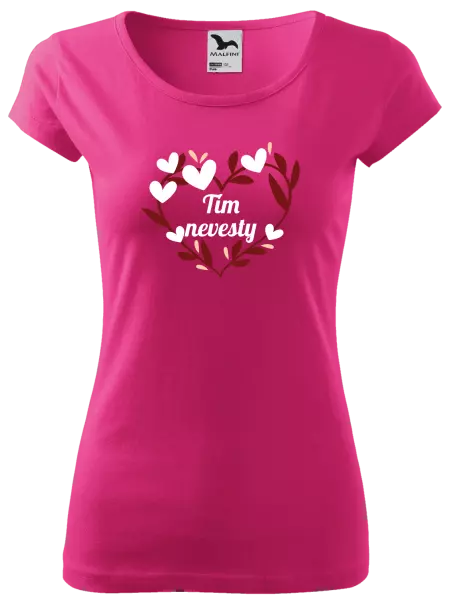 Dámske tričko Tím nevesty - so srdiečkami