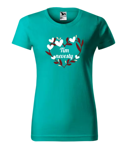 Dámske tričko Tím nevesty - so srdiečkami