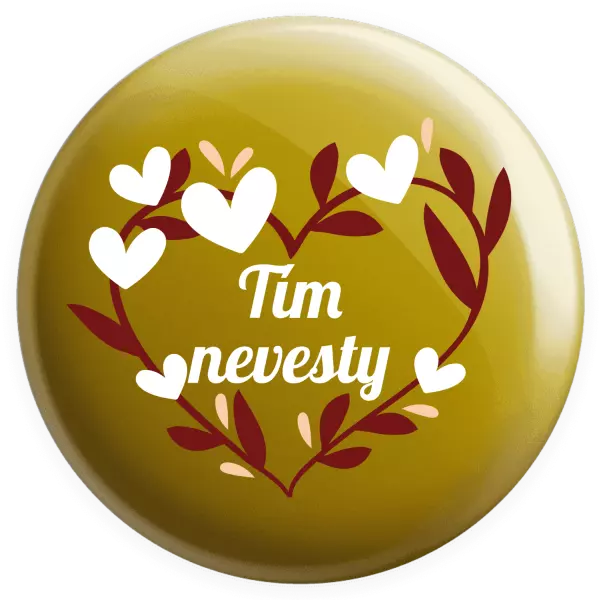 Placka Tím nevesty - so srdiečkami