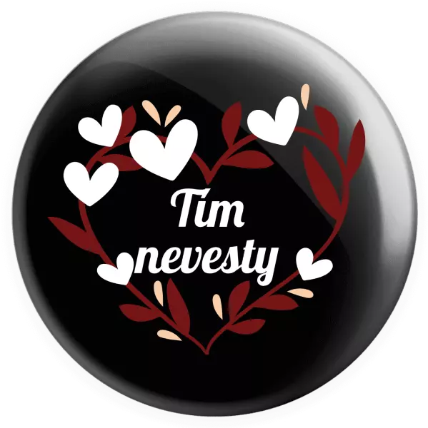 Placka Tím nevesty - so srdiečkami