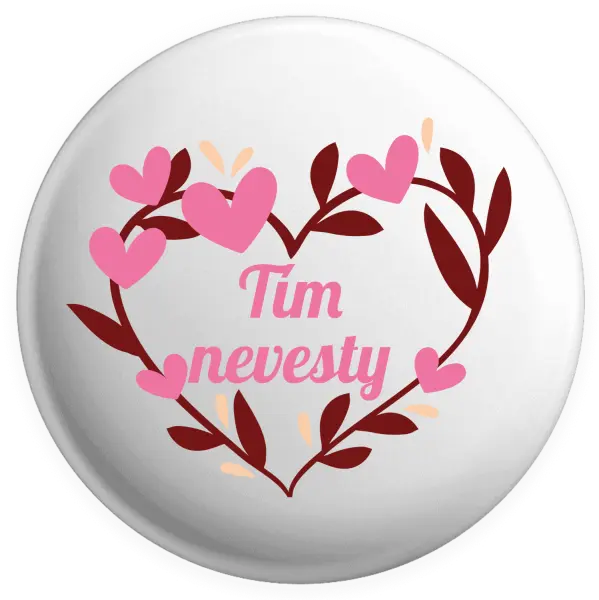 Placka Tím nevesty - so srdiečkami