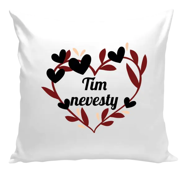 Vankúš Tím nevesty - so srdiečkami