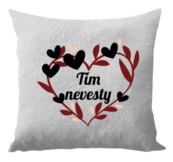 Vankúš Tím nevesty - so srdiečkami