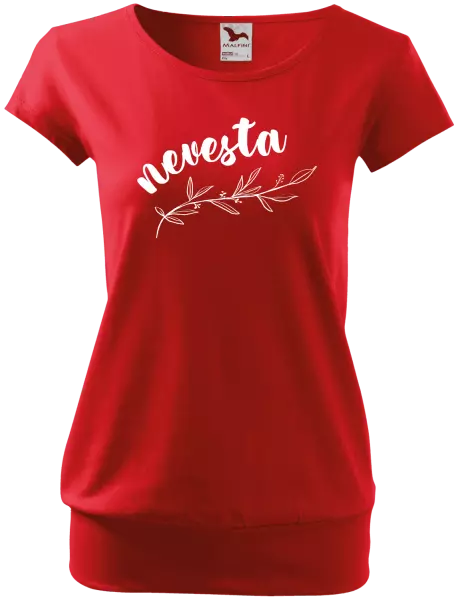 Dámske tričko Nevesta - s vetvičkou