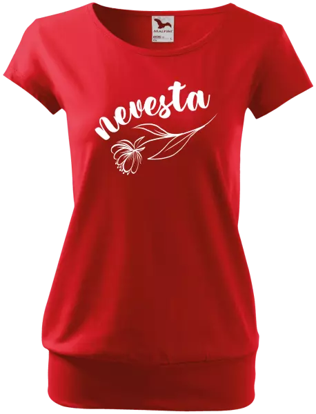 Dámske tričko Nevesta - kvetinou