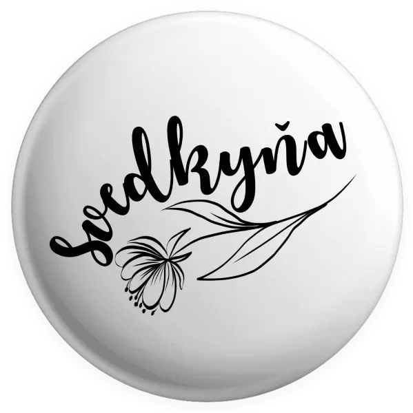 Placka Svedkyňa - s kvetinou