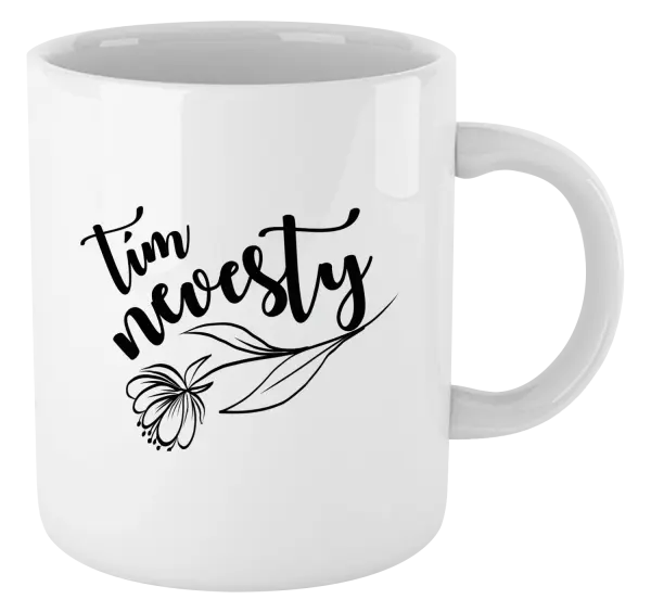 Hrnček Tím nevesty - s kvetinou 