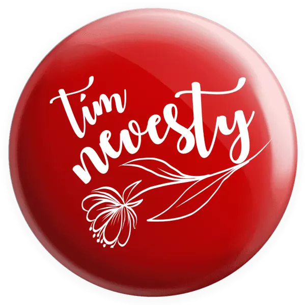 Placka Tím nevesty - s kvetinou 