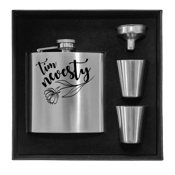 Ploskačka v krabičke Tím nevesty - s kvetinou