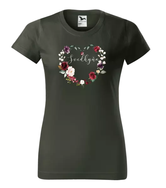 Dámske tričko Svedkyňa - kvetinové srdce