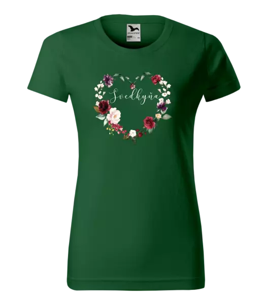 Dámske tričko Svedkyňa - kvetinové srdce