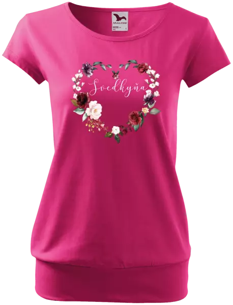 Dámske tričko Svedkyňa - kvetinové srdce