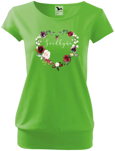 Dámske tričko Svedkyňa - kvetinové srdce