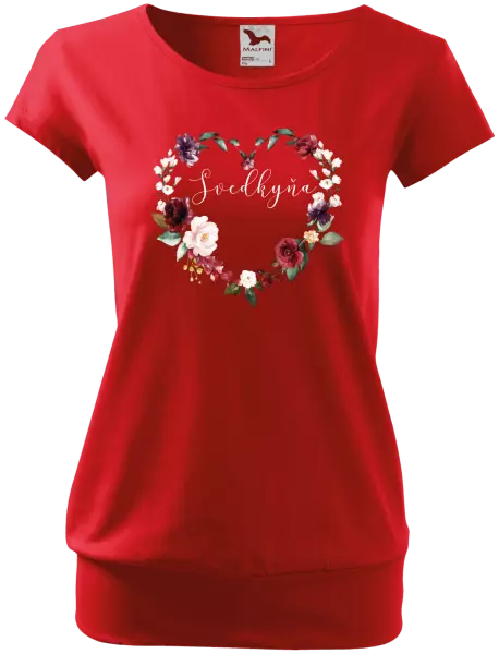 Dámske tričko Svedkyňa - kvetinové srdce