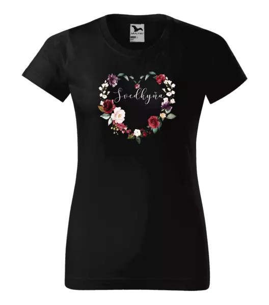 Dámske tričko Svedkyňa - kvetinové srdce