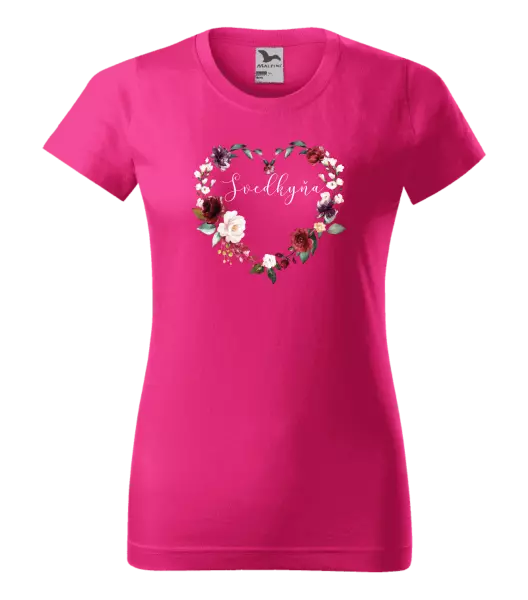 Dámske tričko Svedkyňa - kvetinové srdce