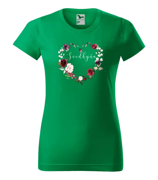 Dámske tričko Svedkyňa - kvetinové srdce