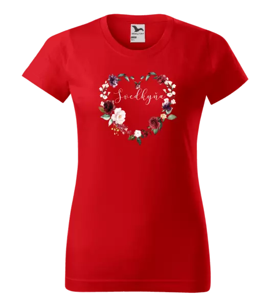 Dámske tričko Svedkyňa - kvetinové srdce
