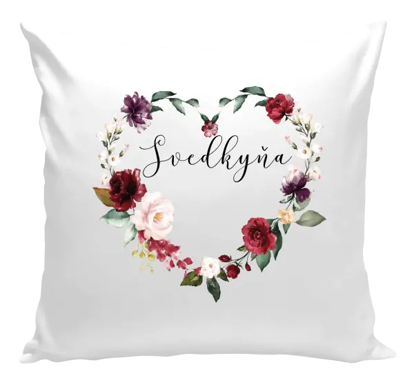 Vankúš Svedkyňa - kvetinové srdce