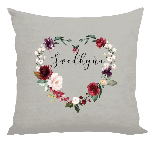 Vankúš Svedkyňa - kvetinové srdce