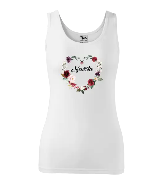 Dámske tielko Nevěsta - květinové srdce