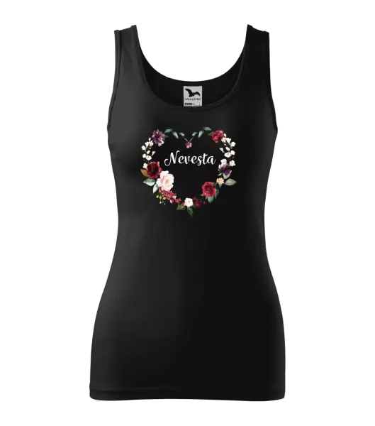 Dámske tielko Nevěsta - květinové srdce