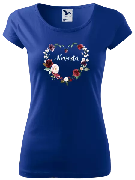 Dámske tričko Nevěsta - květinové srdce