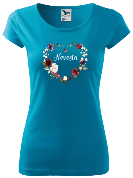 Dámske tričko Nevěsta - květinové srdce