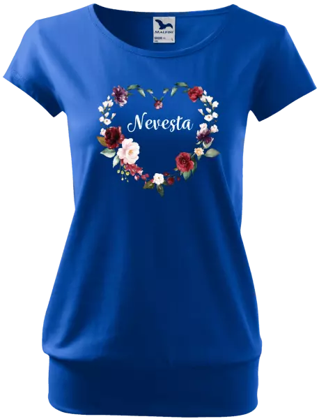 Dámske tričko Nevěsta - květinové srdce