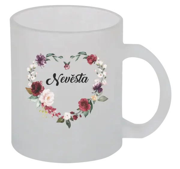 Hrnček Nevěsta - květinové srdce