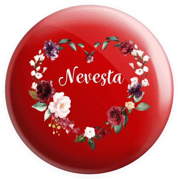 Placka Nevěsta - květinové srdce