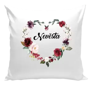 Vankúš Nevěsta - květinové srdce