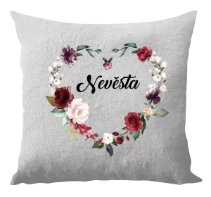 Vankúš Nevěsta - květinové srdce