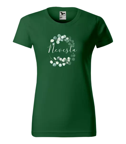 Dámske tričko Nevesta - eukalyptus