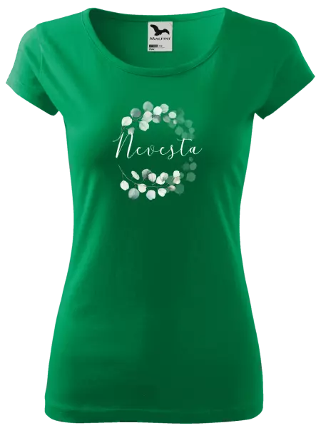 Dámske tričko Nevesta - eukalyptus