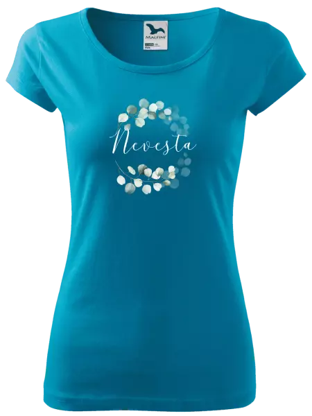 Dámske tričko Nevesta - eukalyptus