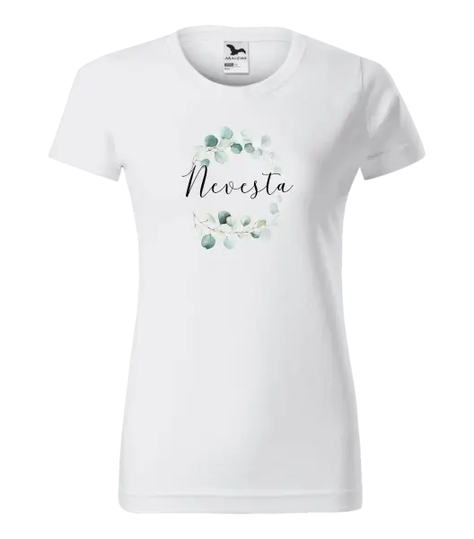 Dámske tričko Nevesta - eukalyptus