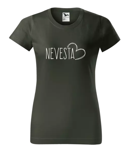 Dámske tričko Nevesta - kreslené - srdce