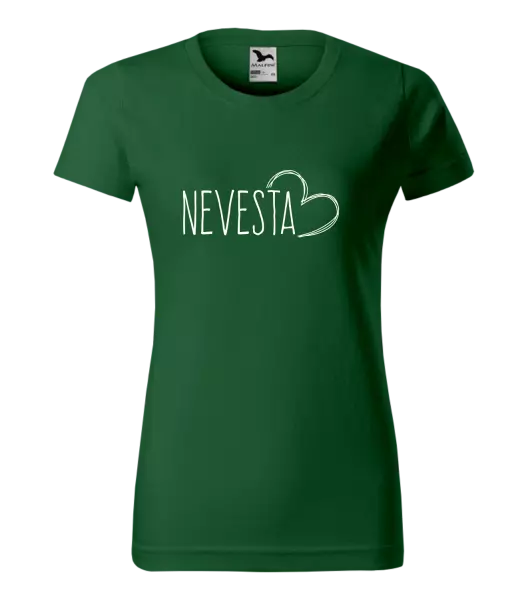 Dámske tričko Nevesta - kreslené - srdce