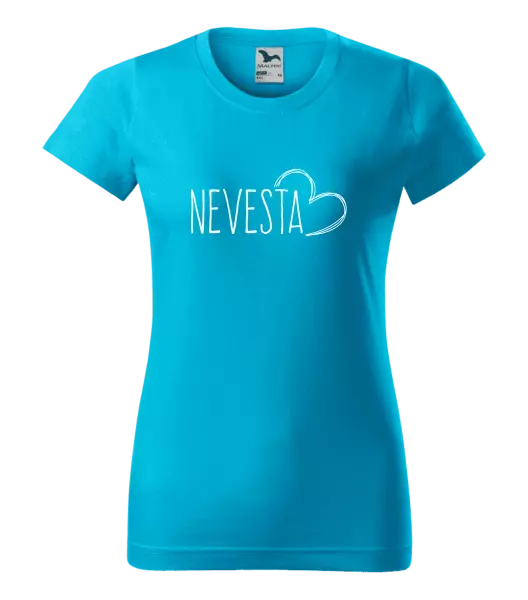 Dámske tričko Nevesta - kreslené - srdce