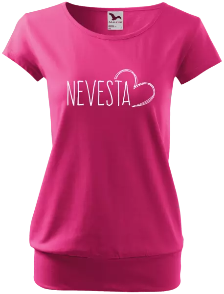Dámske tričko Nevesta - kreslené - srdce