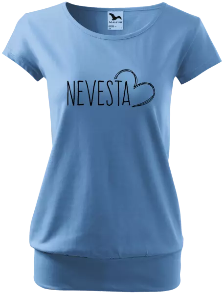 Dámske tričko Nevesta - kreslené - srdce