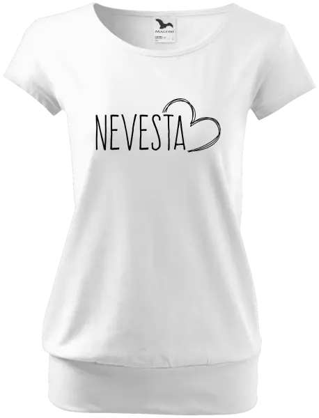 Dámske tričko Nevesta - kreslené - srdce
