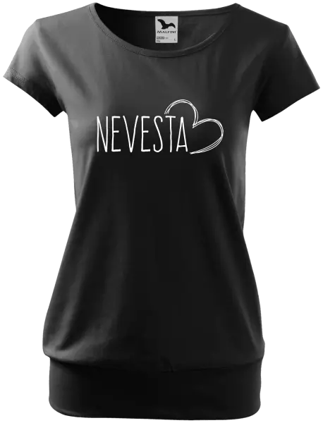 Dámske tričko Nevesta - kreslené - srdce
