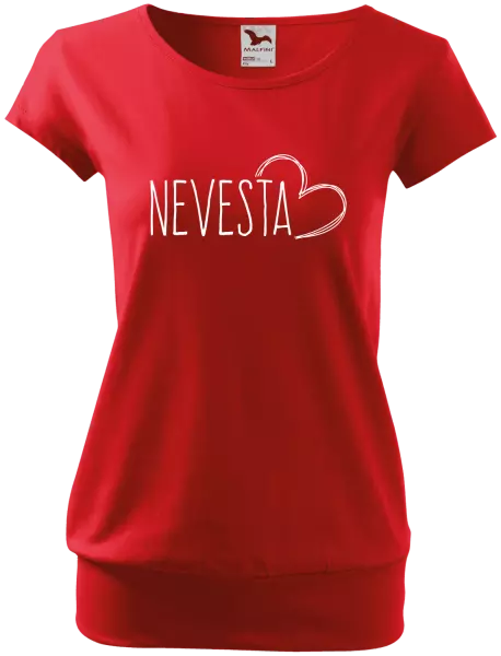 Dámske tričko Nevesta - kreslené - srdce