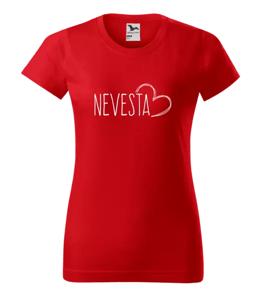Dámske tričko Nevesta - kreslené - srdce