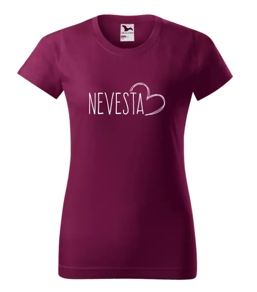 Dámske tričko Nevesta - kreslené - srdce